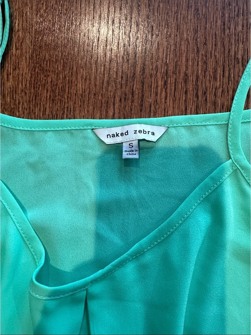 Naked Zebra Women's Light Green Sleeveless - Picture 2 of 4